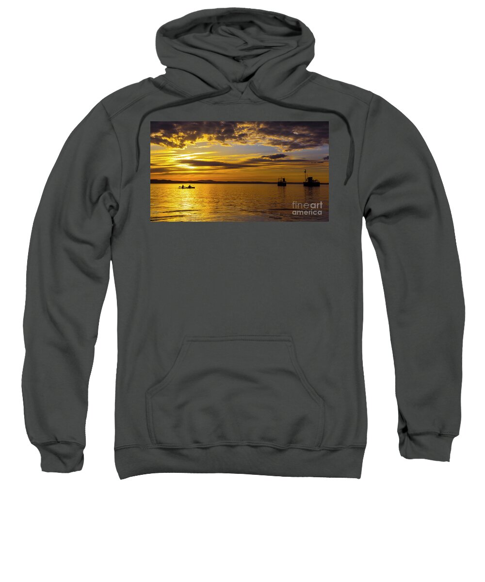 Vermont Sweatshirt featuring the photograph Sunset from Oakledge Park by Scenic Vermont Photography
