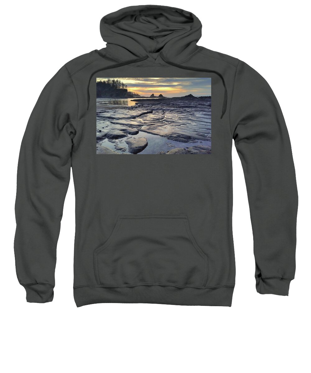 Sunset Beach Sweatshirt featuring the photograph Sunset Glow by Suzy Piatt
