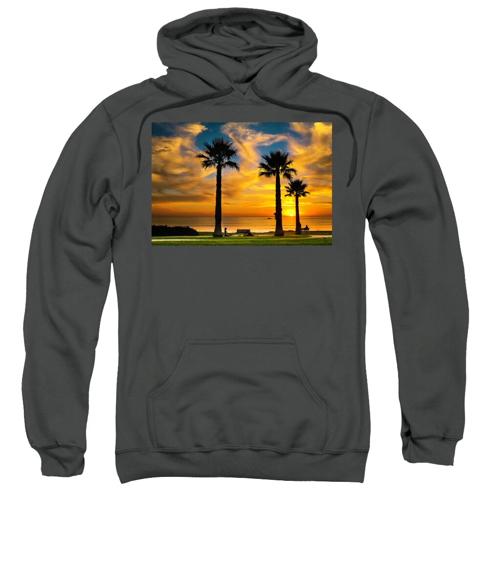 Sunset In Paradise Along The Beach In Shell Beach Sweatshirt featuring the photograph Sunset In Paradise by Dr Janine Williams