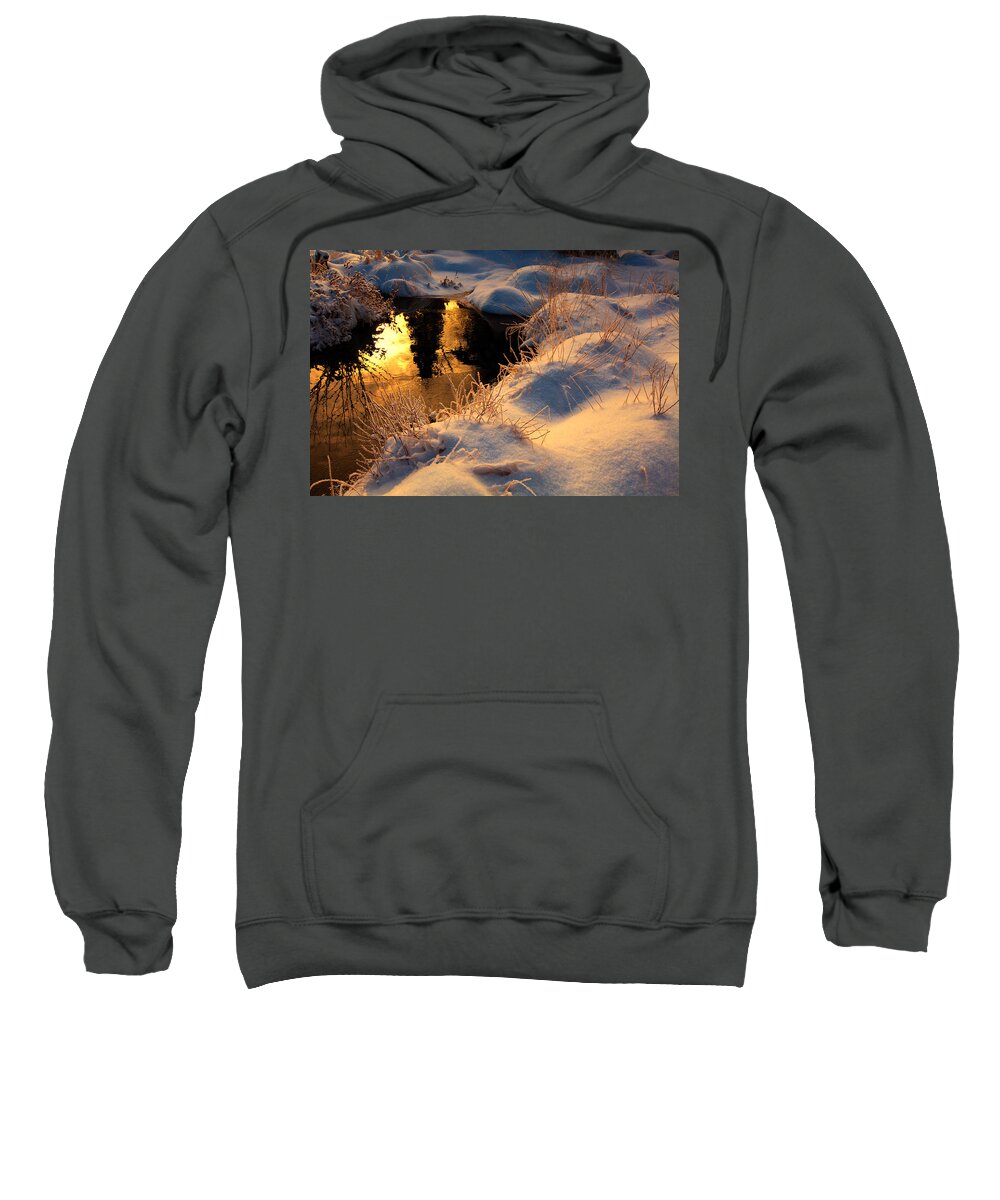 Blue Mountain- Birch Cove Lakes Wilderness Sweatshirt featuring the photograph Sunset Mood by Irwin Barrett
