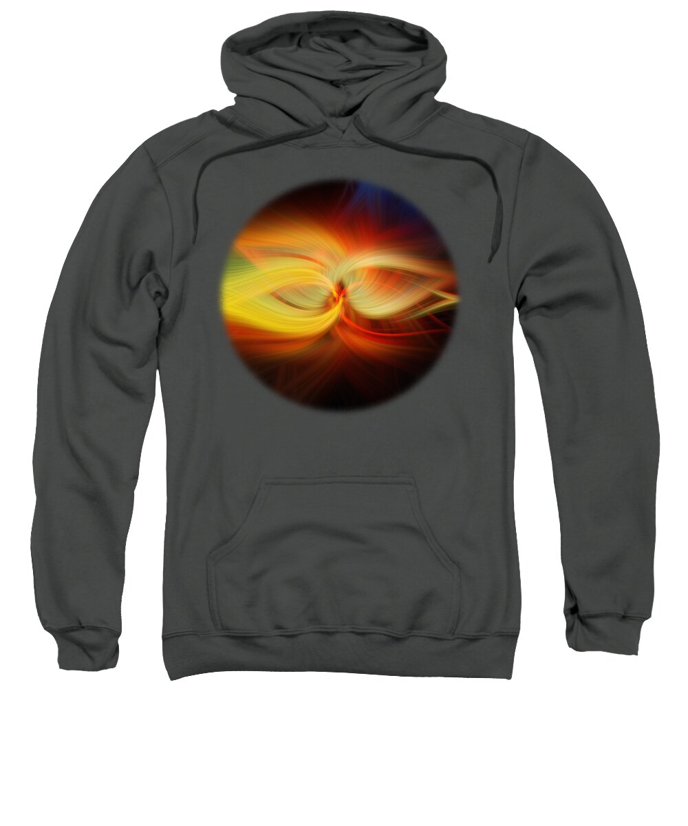 Abstract Sweatshirt featuring the digital art Sunset Swirl No.1 by Mark Myhaver