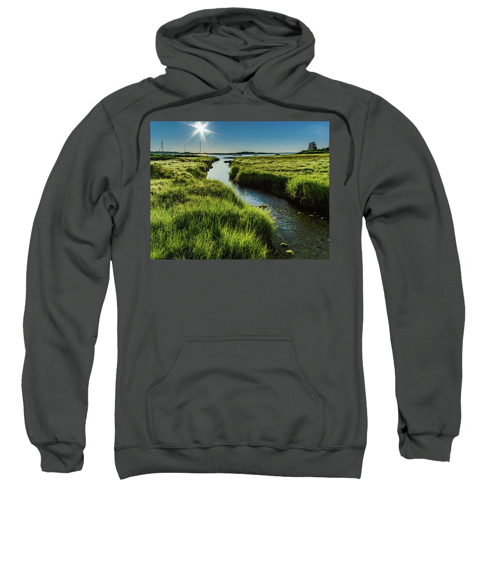 Morning Sun Sweatshirt featuring the photograph Sunshine Over The Bay by William Bretton
