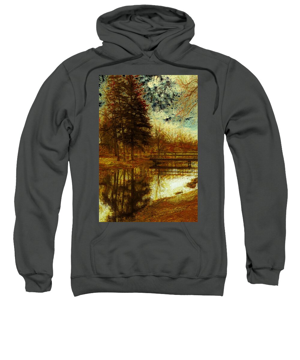 Trees Sweatshirt featuring the photograph Sylvan Bridge by Julie Lueders 