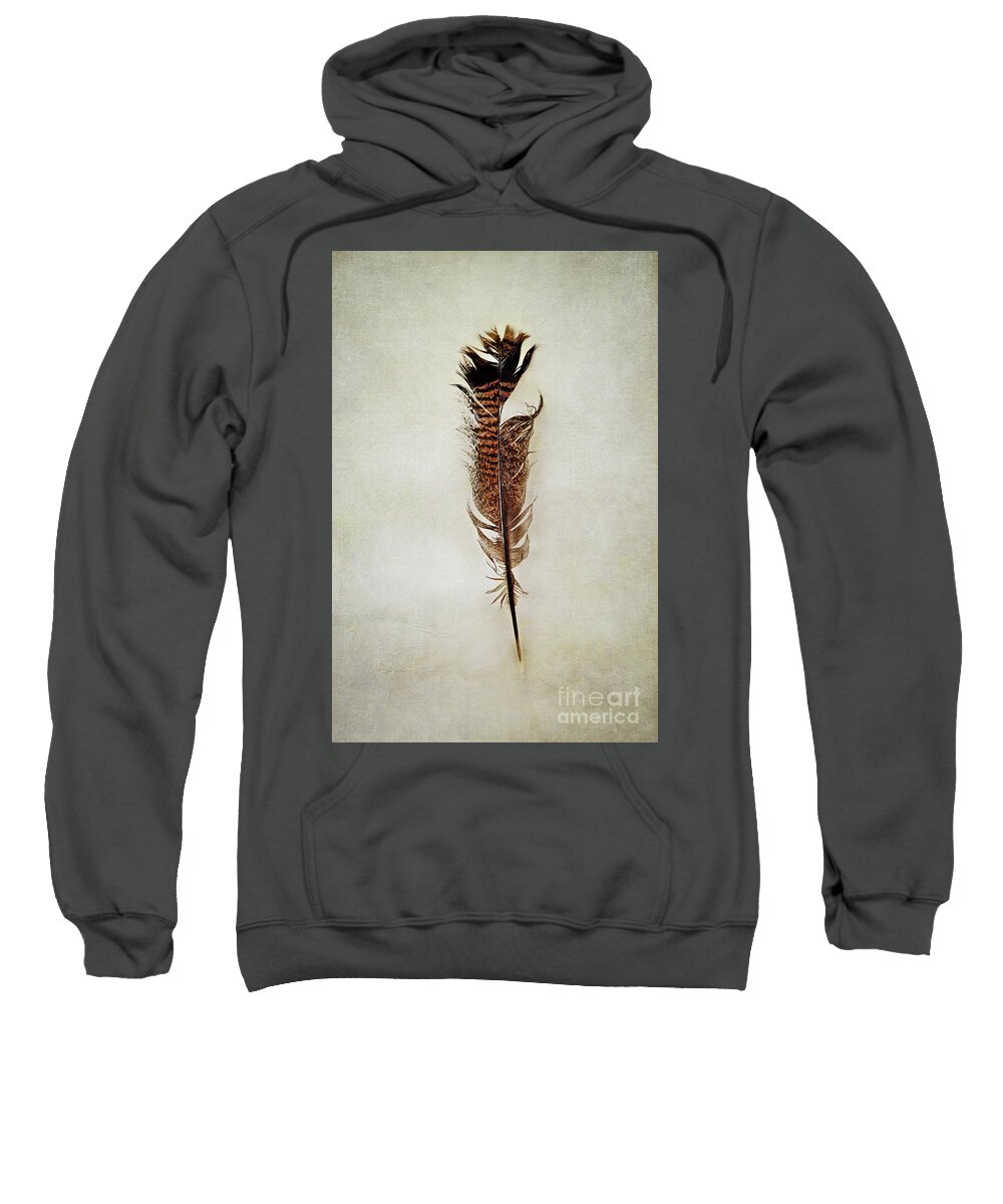 Bird Sweatshirt featuring the photograph Tattered Turkey Feather by Stephanie Frey
