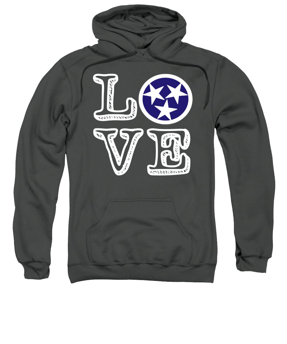 Tennessee Sweatshirt featuring the digital art Tennessee Flag Love by Heather Applegate