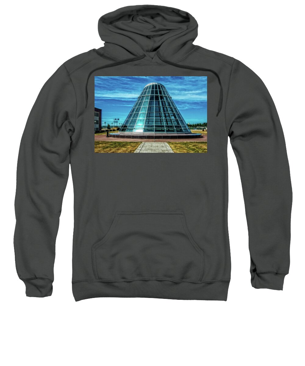 Wsu Sweatshirt featuring the photograph Terrell Library Skylight Dome by Ed Broberg