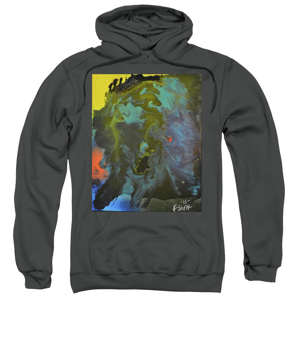 Abstract Sweatshirt featuring the painting Testing The Waters by Art By G-Sheff