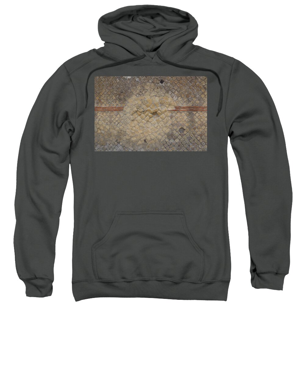 Stone Sweatshirt featuring the photograph Textural Antiquities Herculaneum Wall Three by Laura Davis