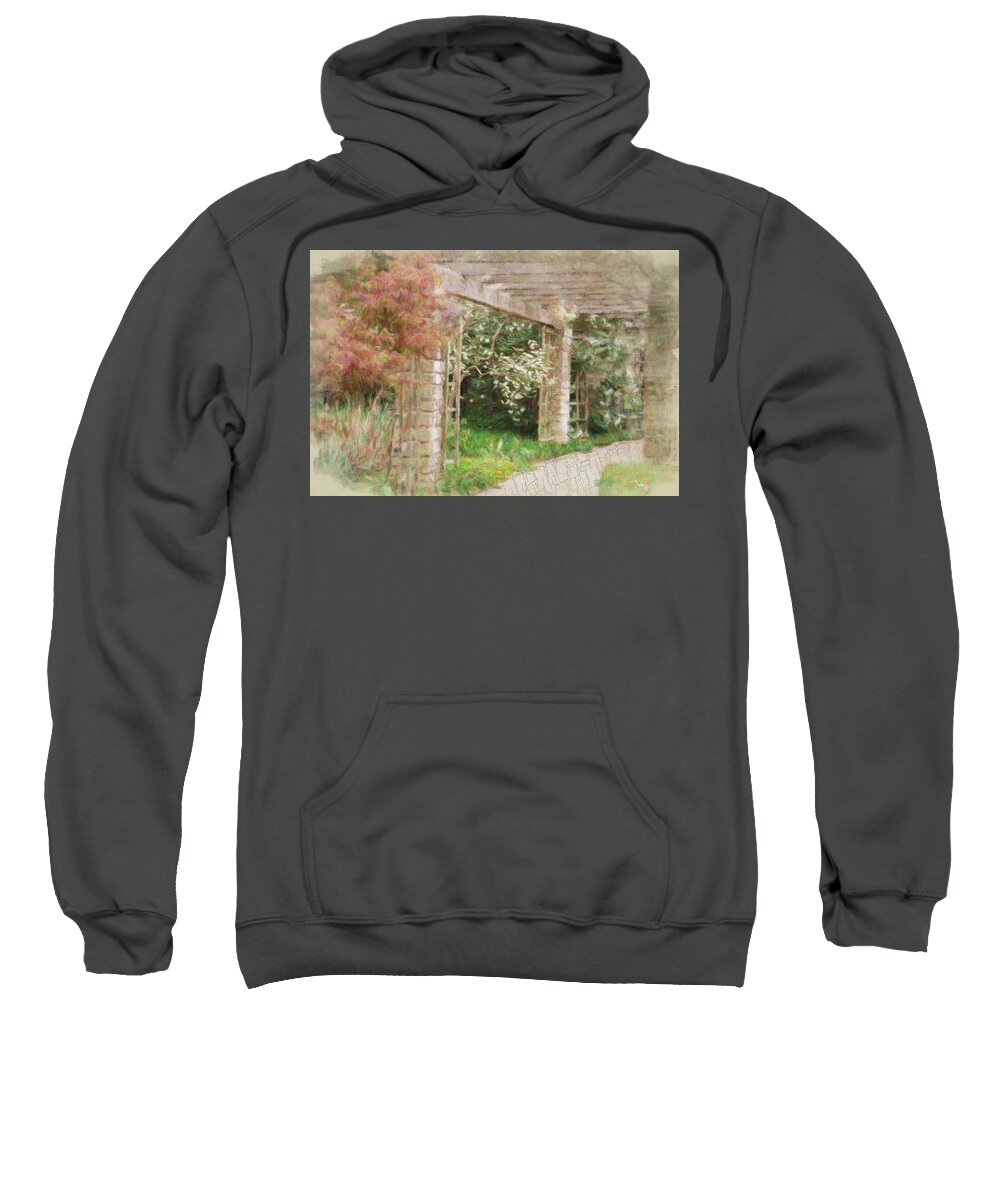 Arbor Sweatshirt featuring the photograph The Arbor Path by Diane Lindon Coy