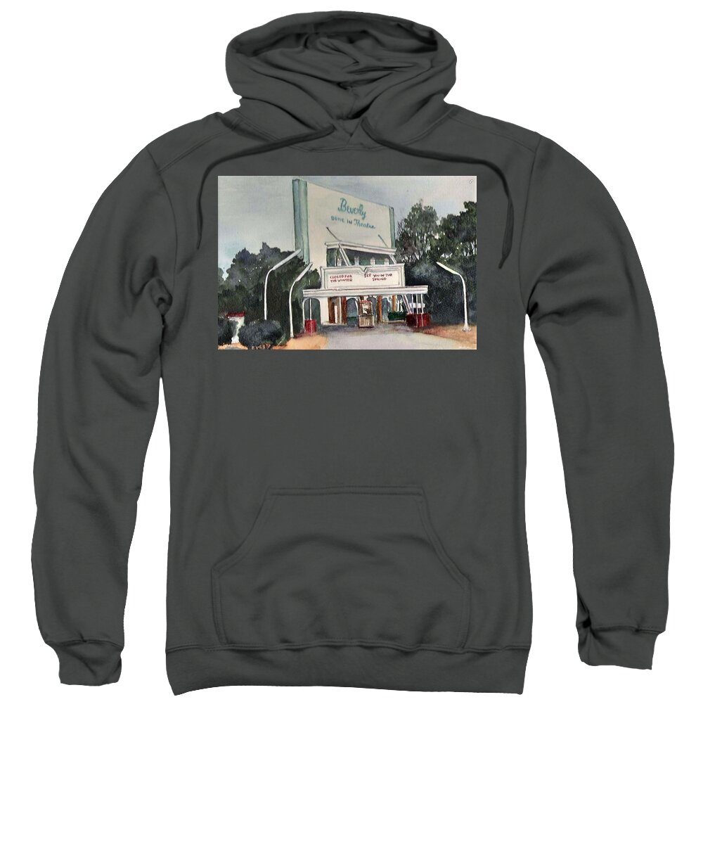  Sweatshirt featuring the painting The Beverly Drive Inn by Bobby Walters