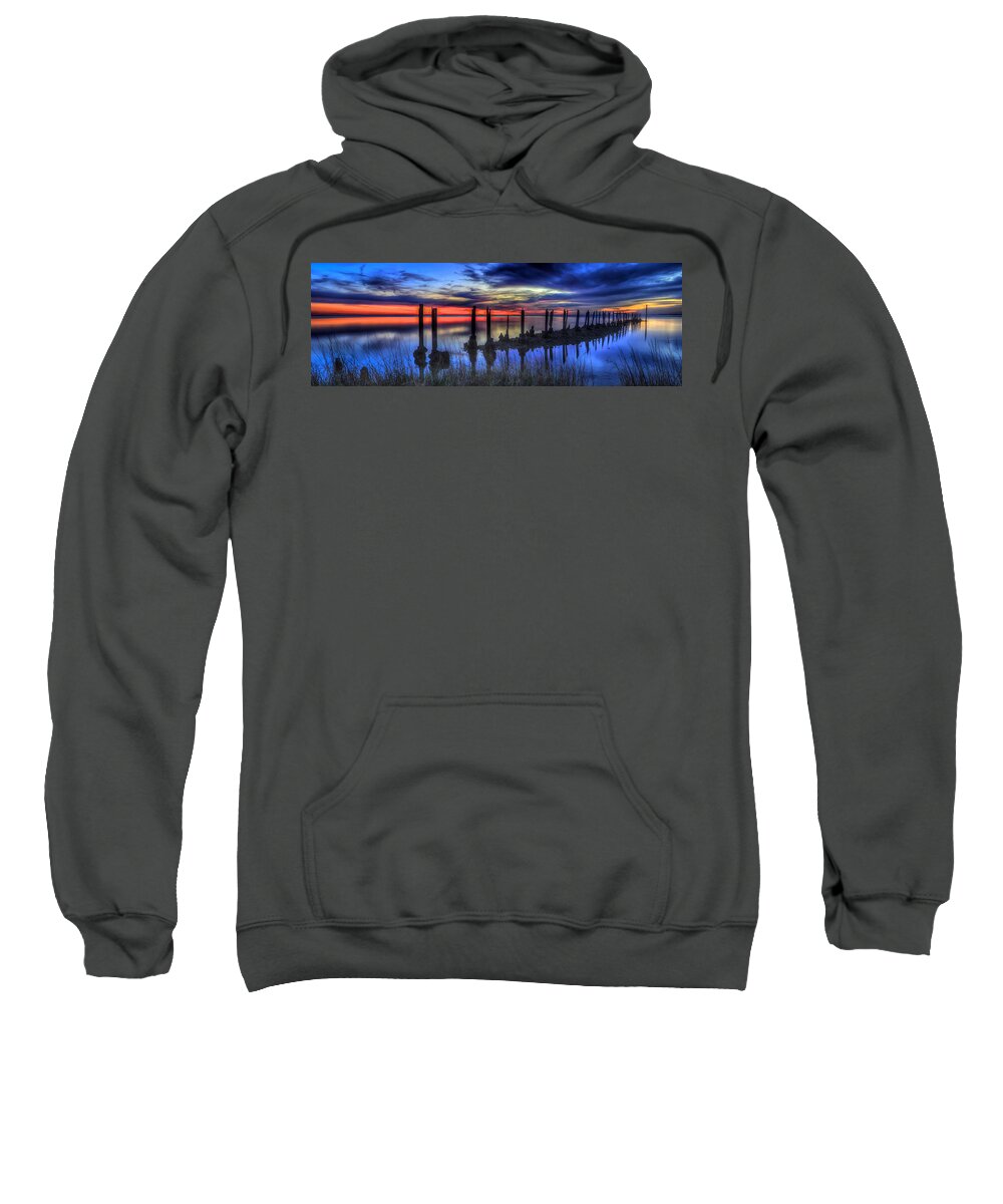 St. Marks National Wildlife Refuge Sweatshirt featuring the photograph The Blue Hour Comes to St. Marks #2 by Don Mercer