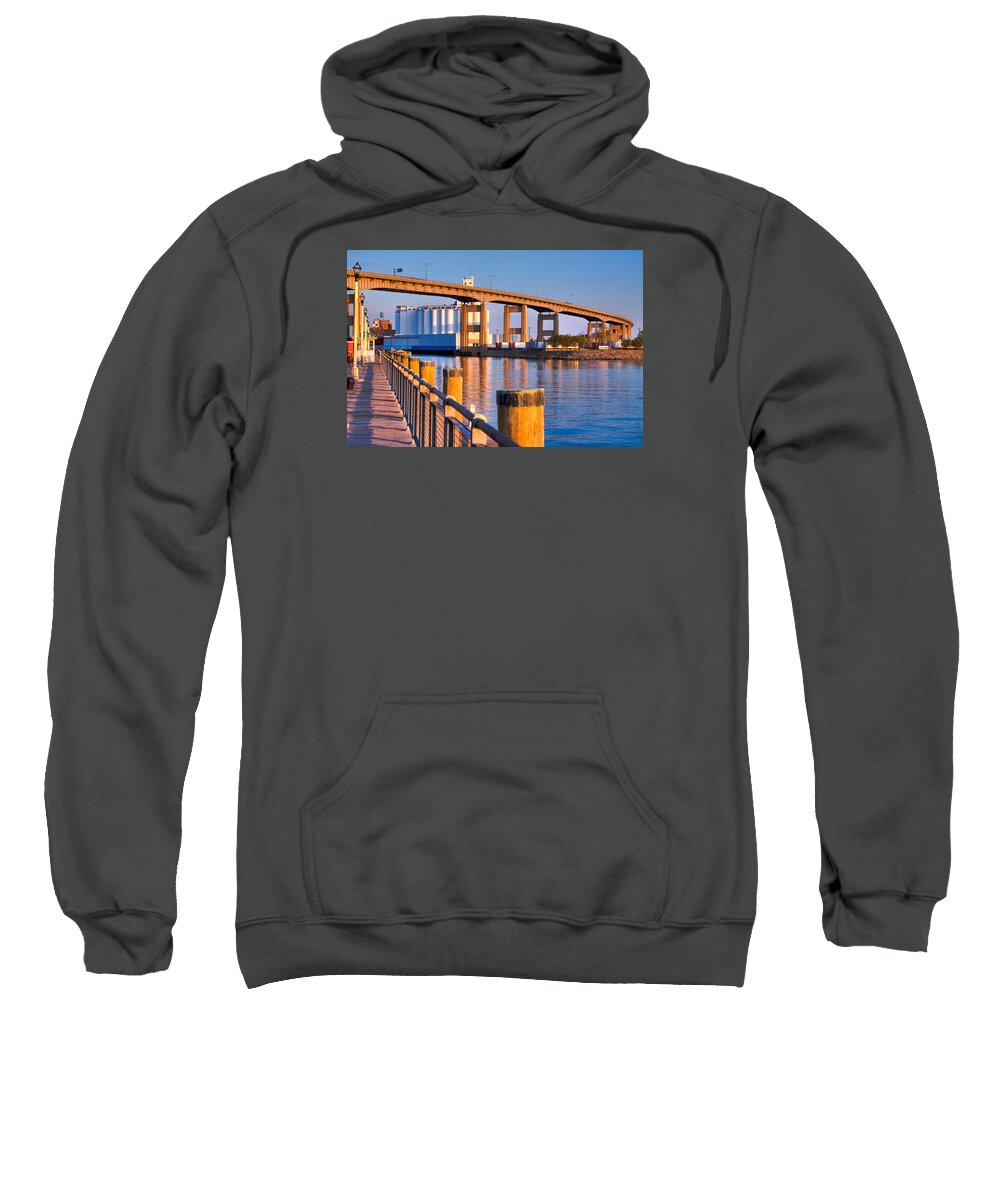 Skyway Sweatshirt featuring the photograph The Buffalo Skyway by Don Nieman
