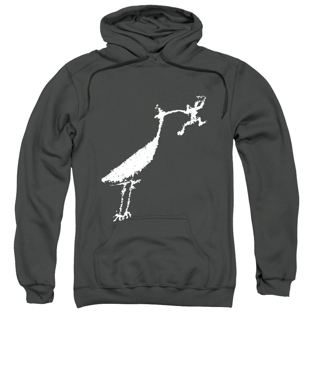 Petroglyph Sweatshirt featuring the photograph The Crane by Melany Sarafis
