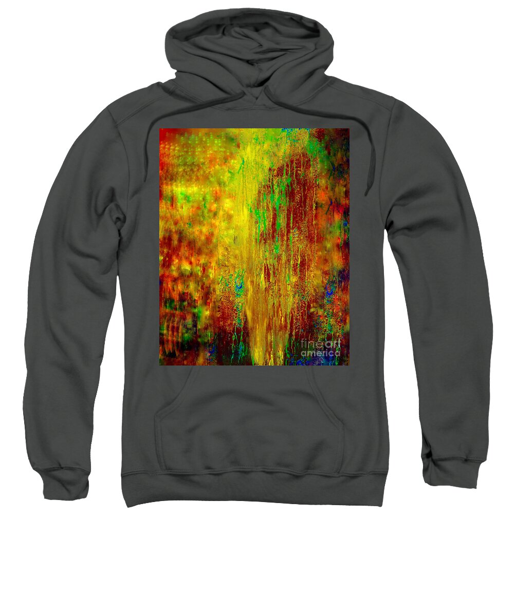 Painting-abstract Acrylic Sweatshirt featuring the painting The Creator Beckoning The Created by Catalina Walker