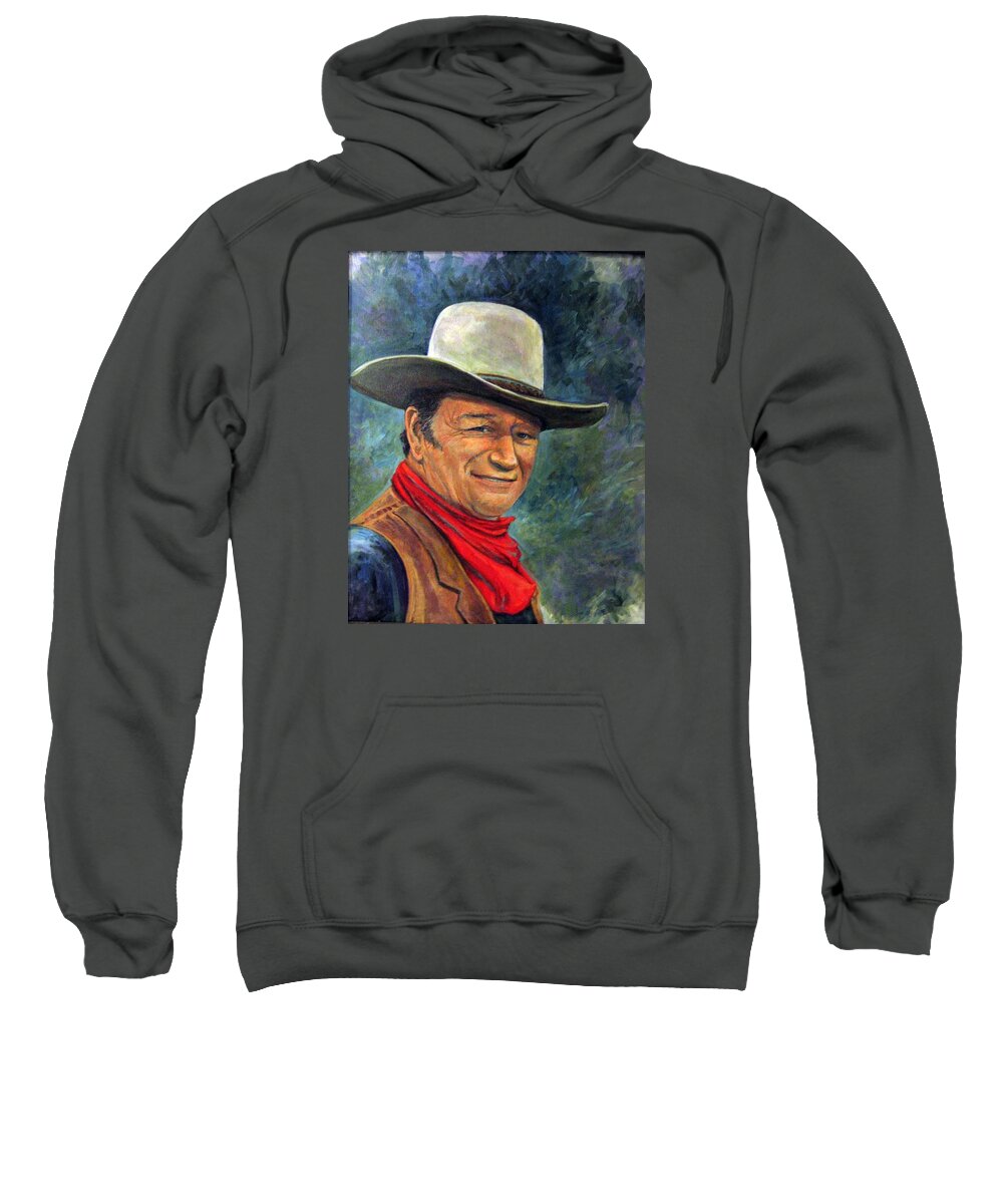 People Sweatshirt featuring the painting The Duke by Donna Tucker