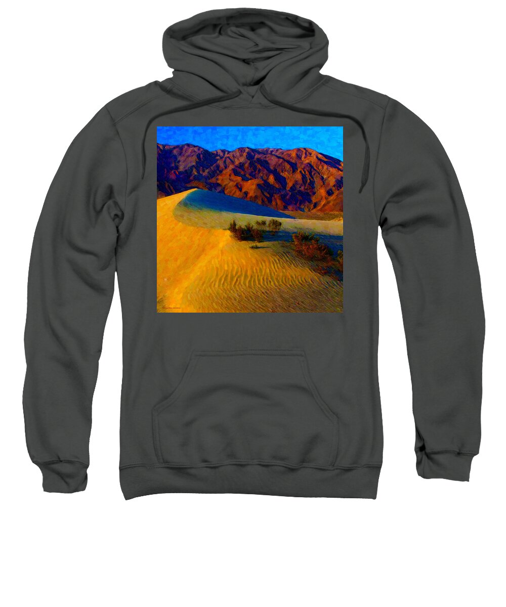 Poster Sweatshirt featuring the digital art The Dunes at Dusk by Chuck Mountain