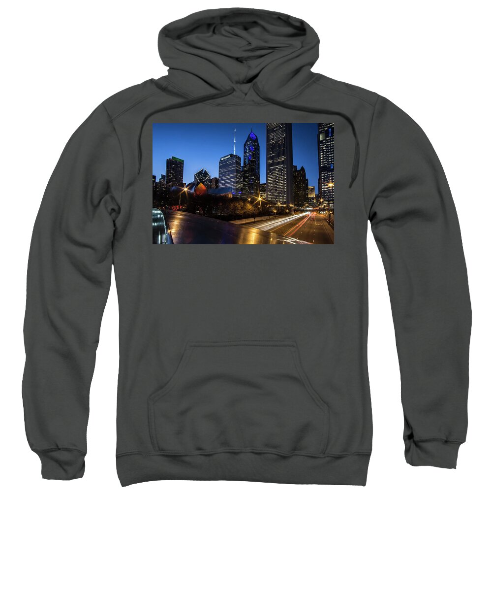 East Side Sweatshirt featuring the photograph The east side skyline of Chicago by Sven Brogren