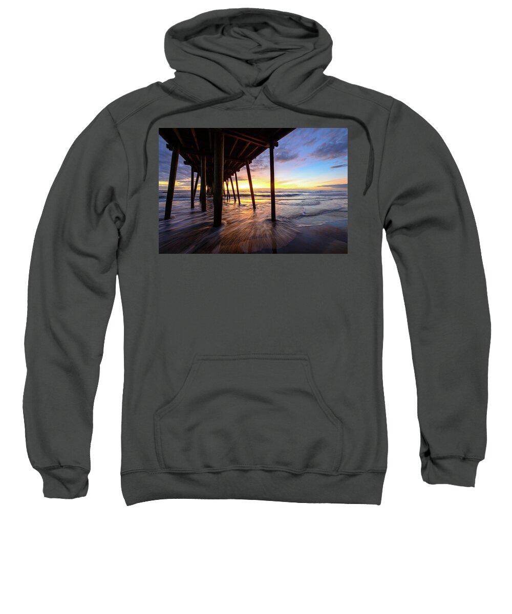 Landscape Sweatshirt featuring the photograph The Enchanted Pier by Michael Scott