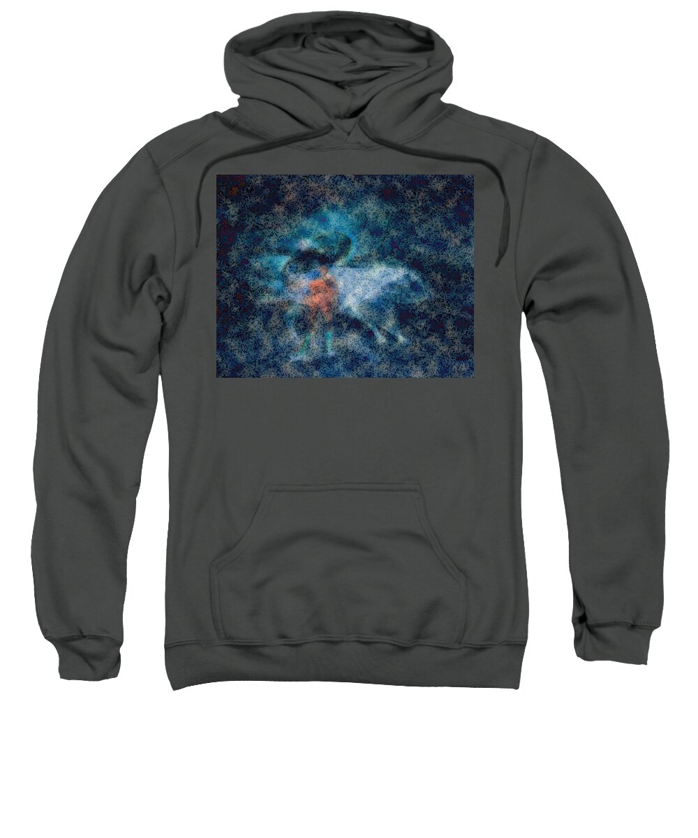 Abstract Sweatshirt featuring the painting The Enigma by Susan Esbensen