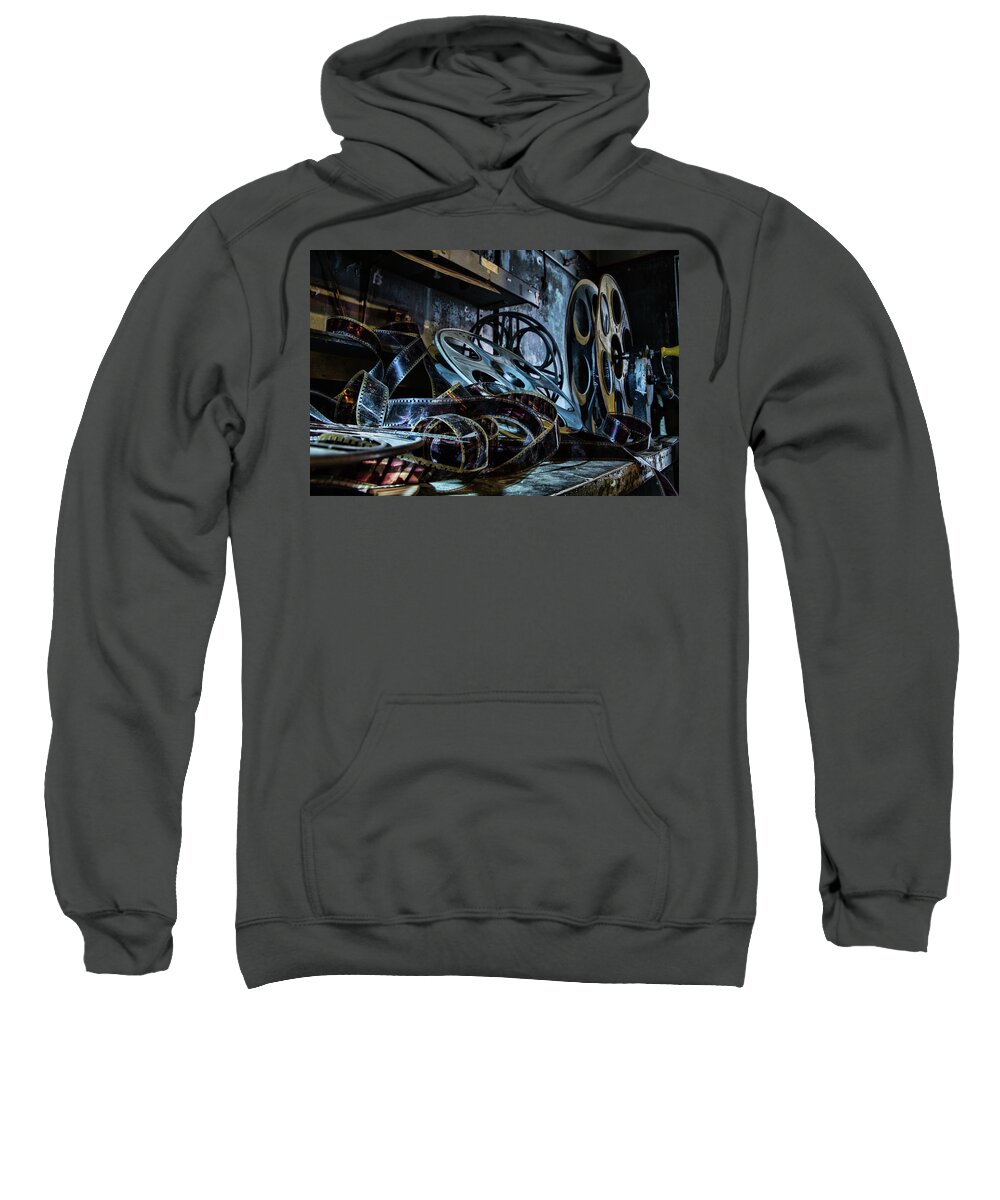 Lansdowne Theater Sweatshirt featuring the photograph The Film Room by Kristia Adams