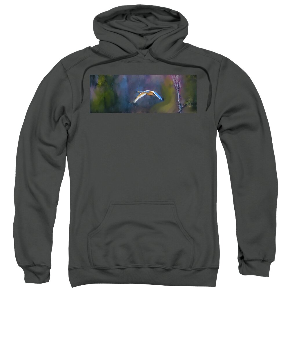 Swan Sweatshirt featuring the photograph The first one 2018 #h4 by Leif Sohlman