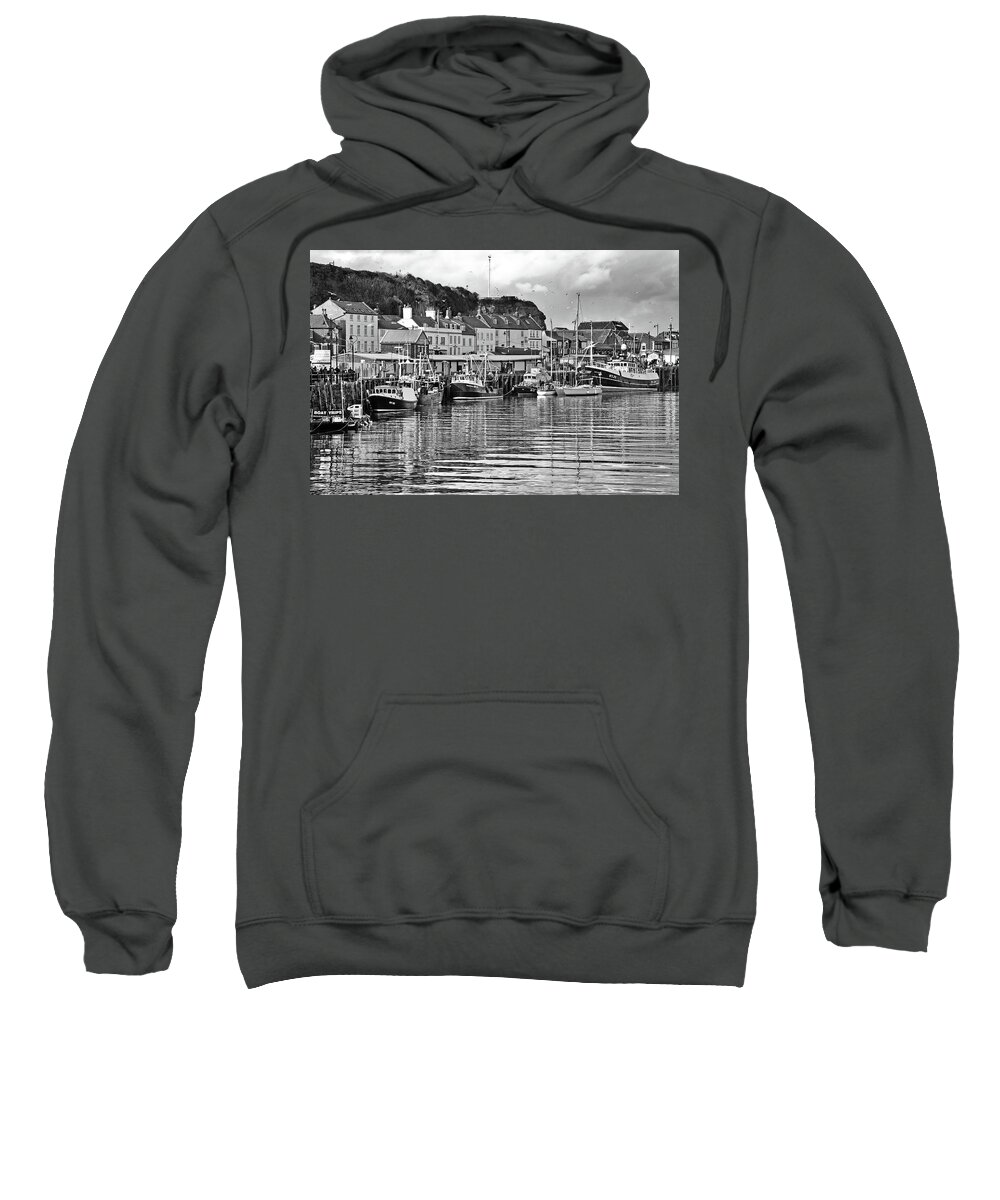 Britain Sweatshirt featuring the photograph The Fish Quay, Whitby by Rod Johnson