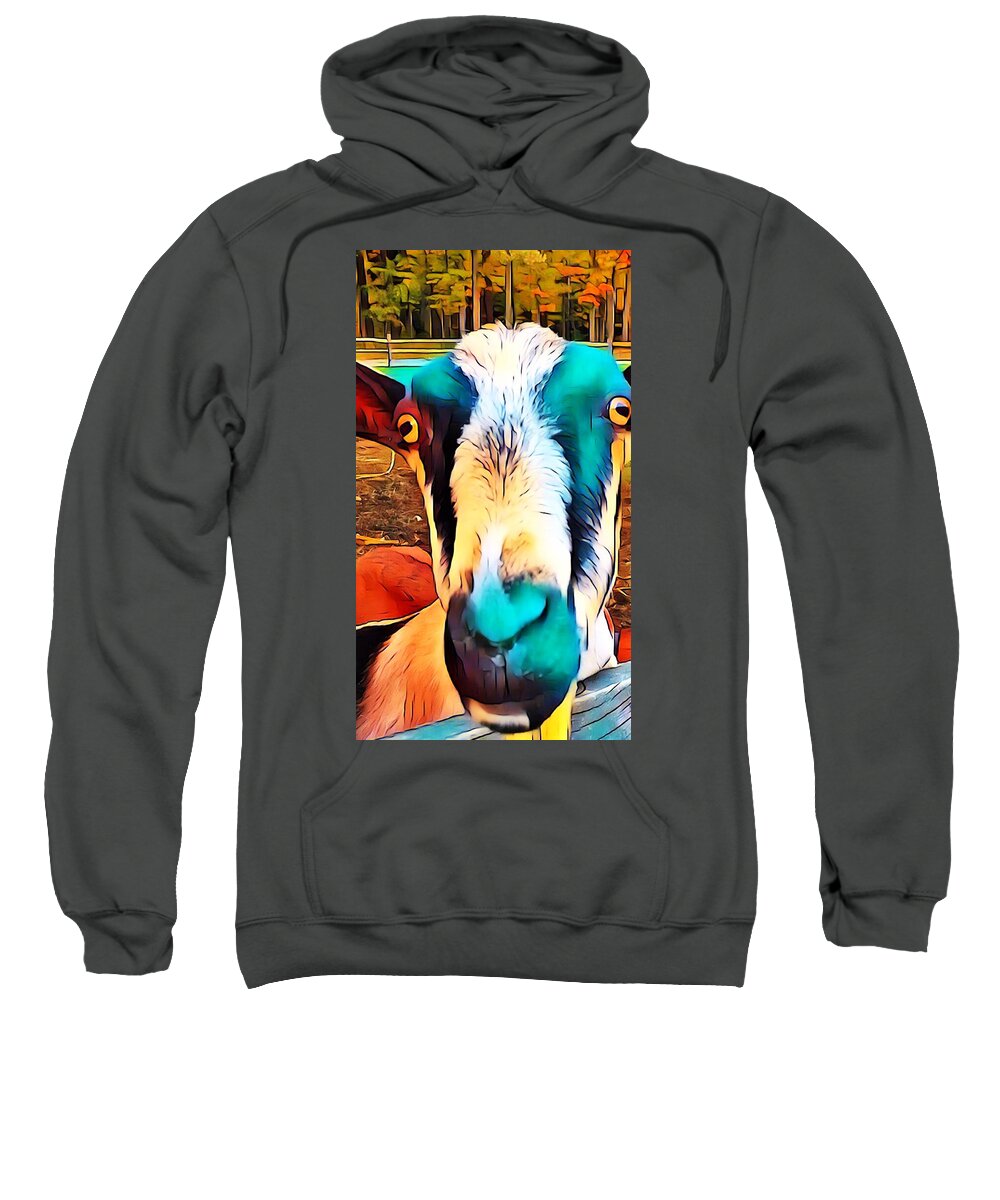 Goat Sweatshirt featuring the photograph The goat by Marysue Ryan