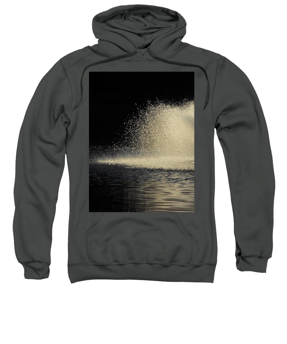 Antioch Park Sweatshirt featuring the digital art The illusion of dark and light with water by Michael Oceanofwisdom Bidwell