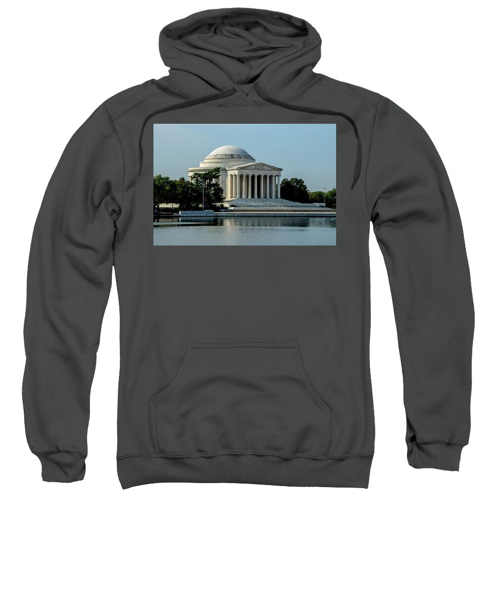 America Sweatshirt featuring the photograph The Jefferson Memorial 2 by Ed Clark