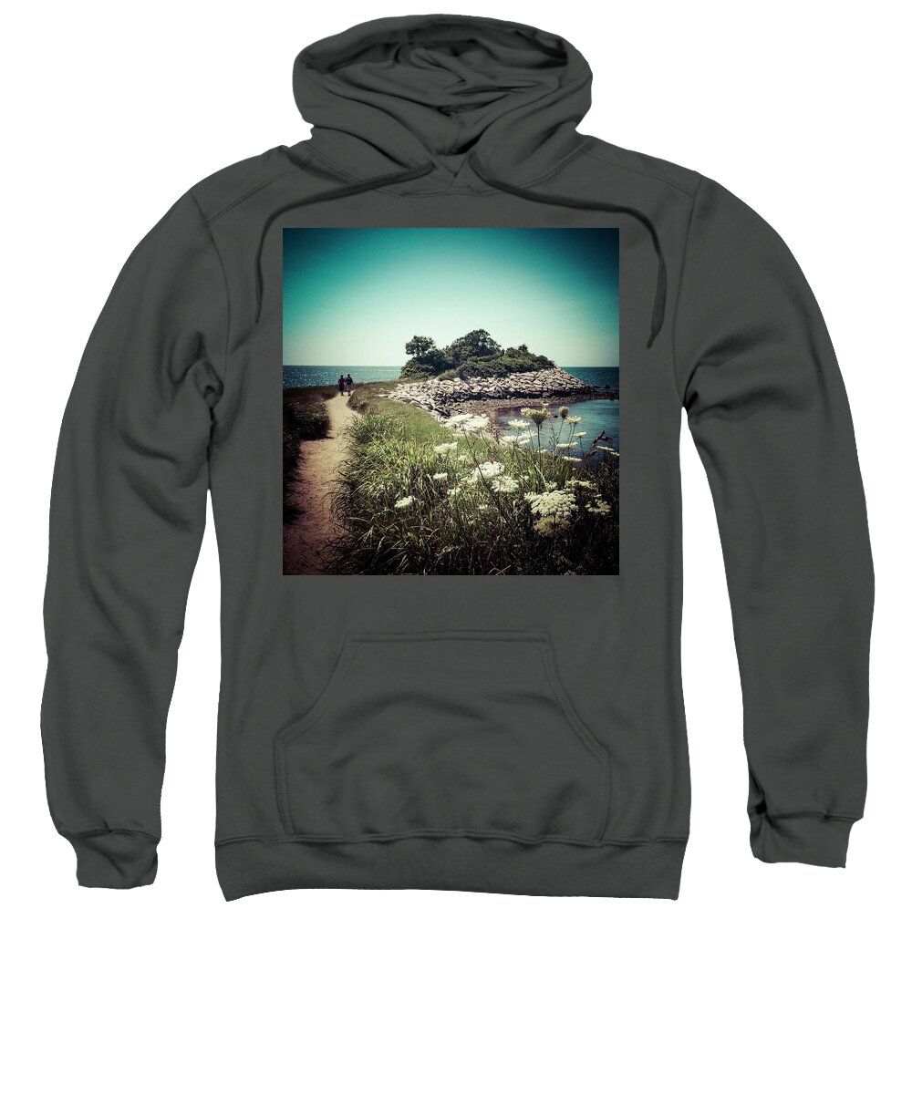 Buzzard's Bay Sweatshirt featuring the photograph The Knob Looking Ahead by Frank Winters
