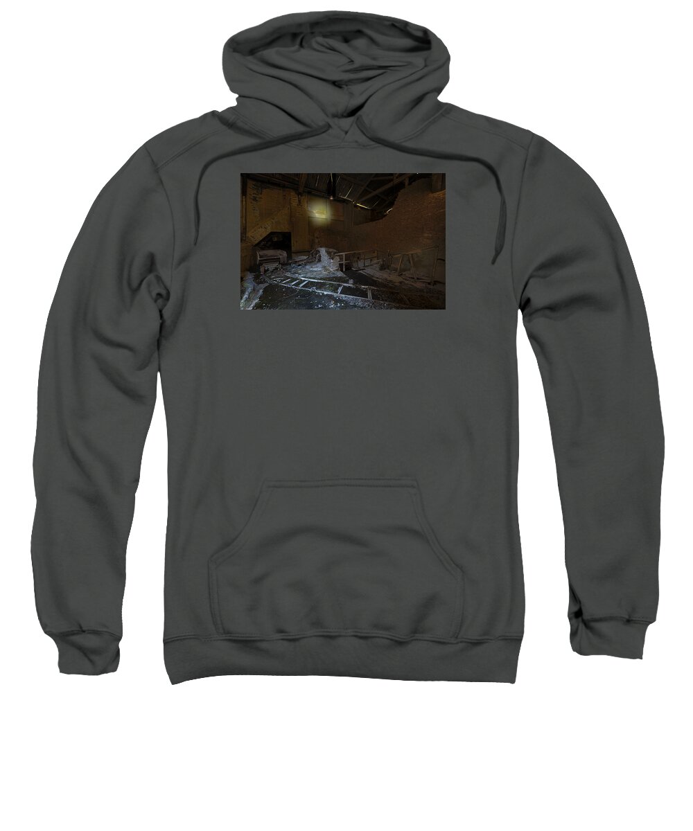 Abandoned Quarry Sweatshirt featuring the photograph The Lamp Of The Abandoned Furnace Quarry by Enrico Pelos