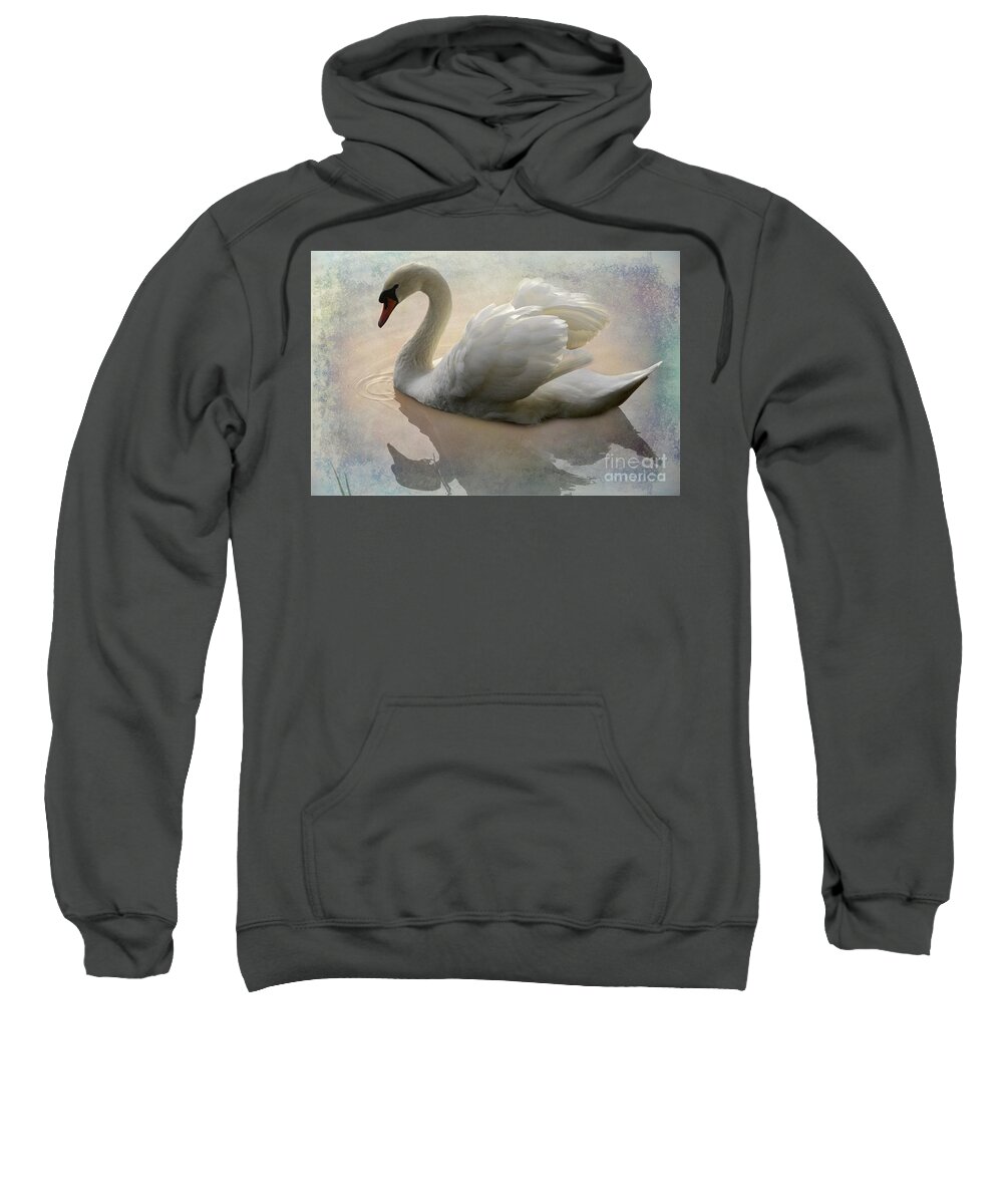 Swan Sweatshirt featuring the photograph The Magical Swan by Bob Christopher