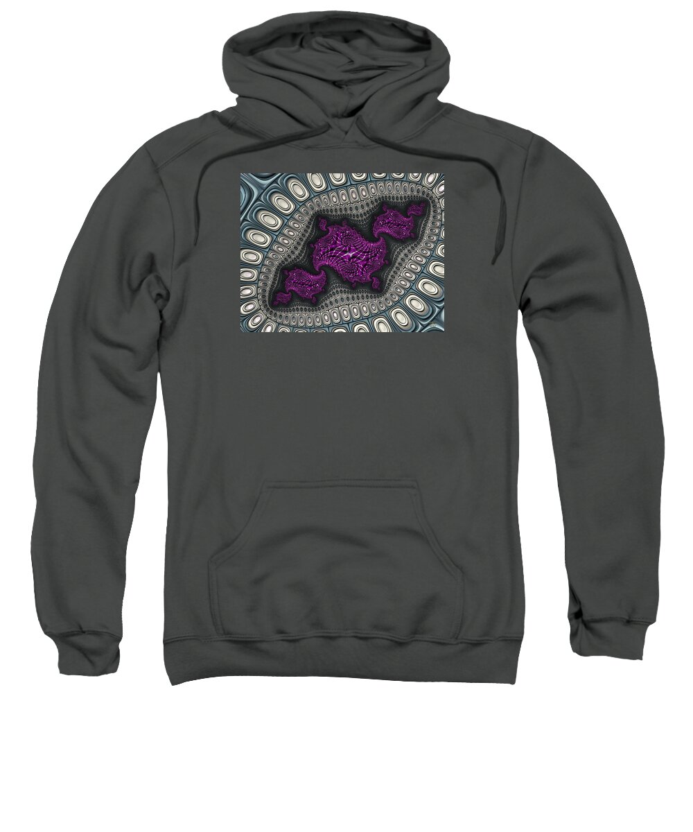 Abstract Sweatshirt featuring the digital art The Map is Not the Territory IV by Manny Lorenzo