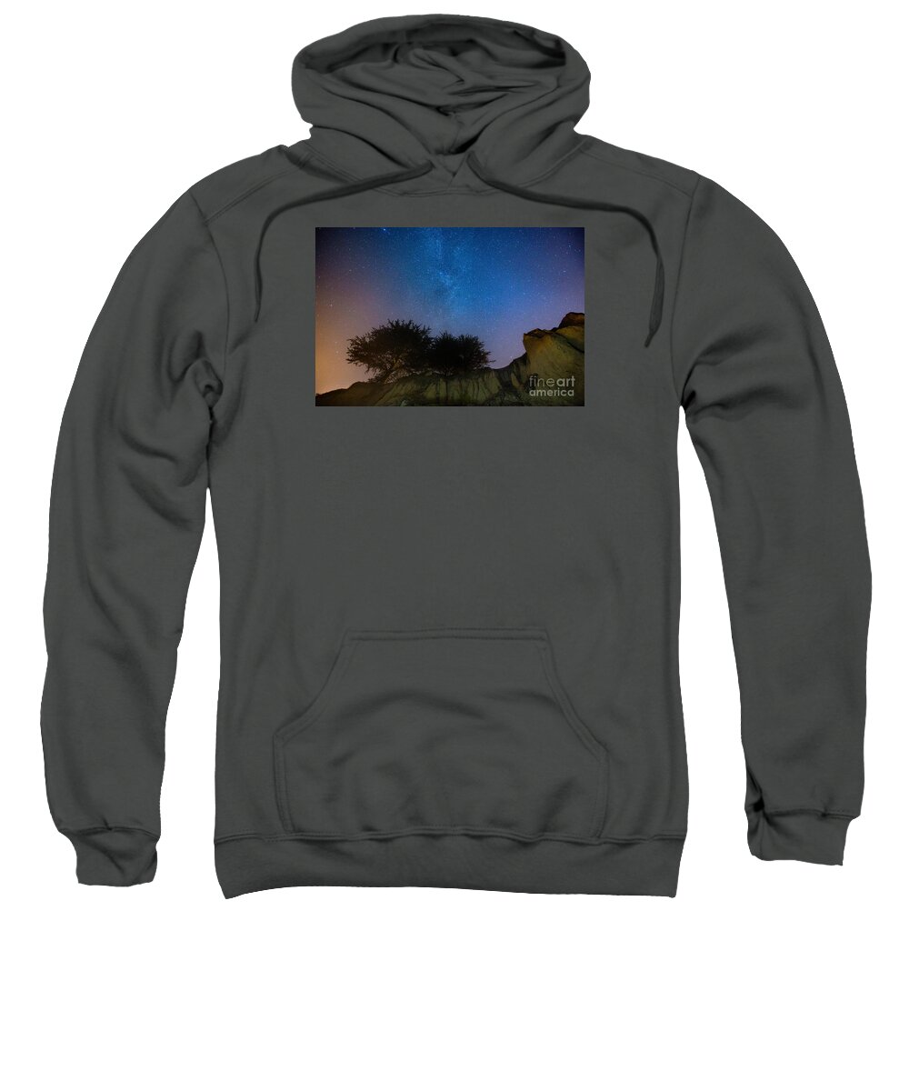 Milky Way Sweatshirt featuring the photograph The Milky Way Above Shell Beach by Mimi Ditchie