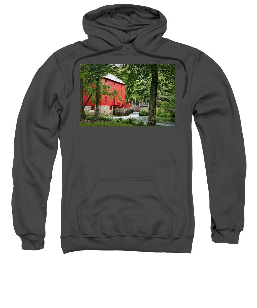 Spring Sweatshirt featuring the photograph The Mill at Alley Spring by Cricket Hackmann