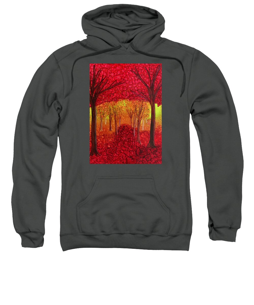 Tree Sweatshirt featuring the painting The Missing Colours by Eli Tynan