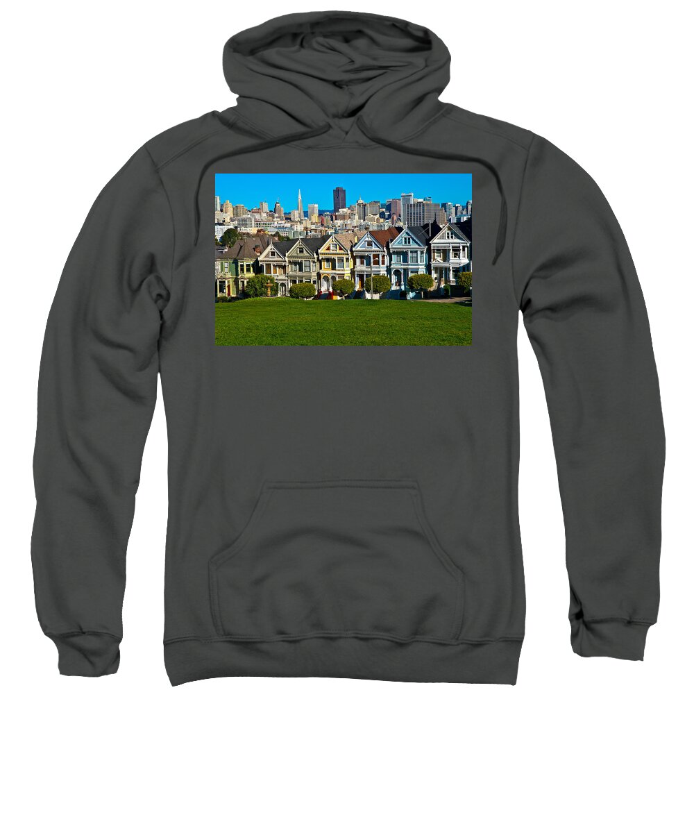 Victorian Houses Sweatshirt featuring the photograph The Painted Ladies by Harry Spitz