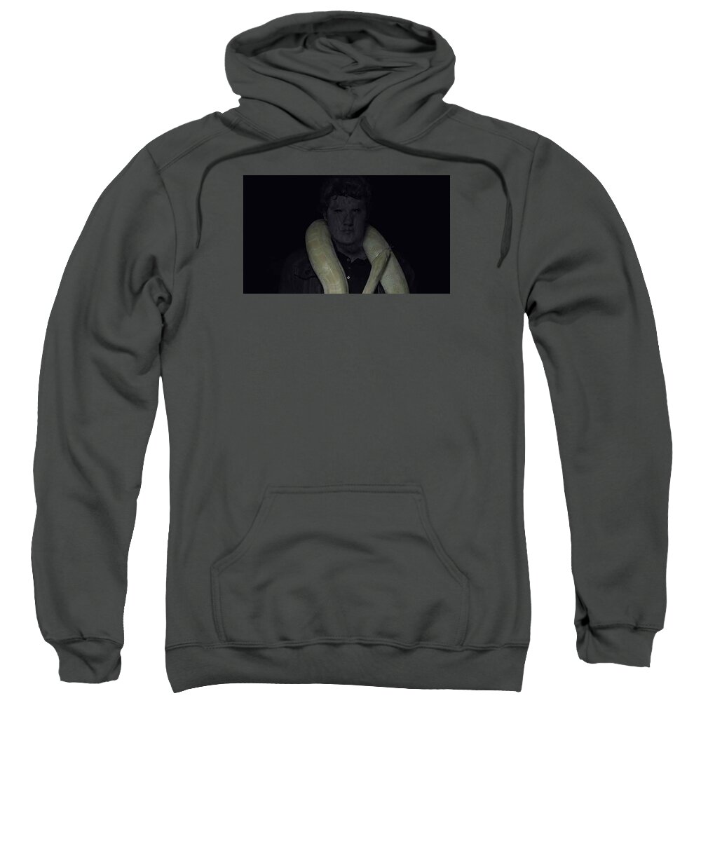 Black Sweatshirt featuring the photograph The Serpent by Michael Baker