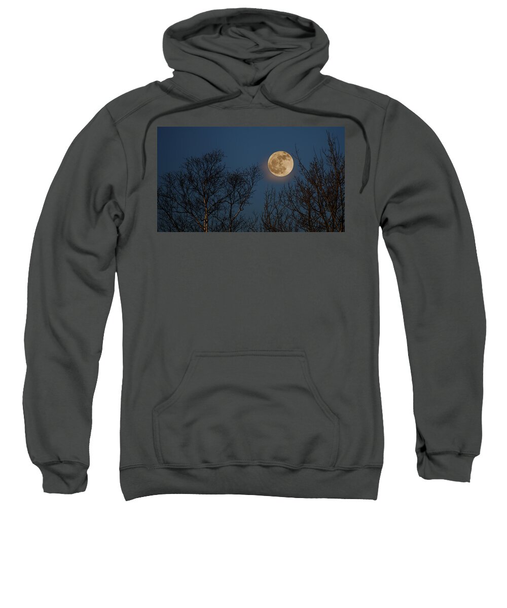 Moon Sweatshirt featuring the photograph The Setting Moon by Jeff Galbraith
