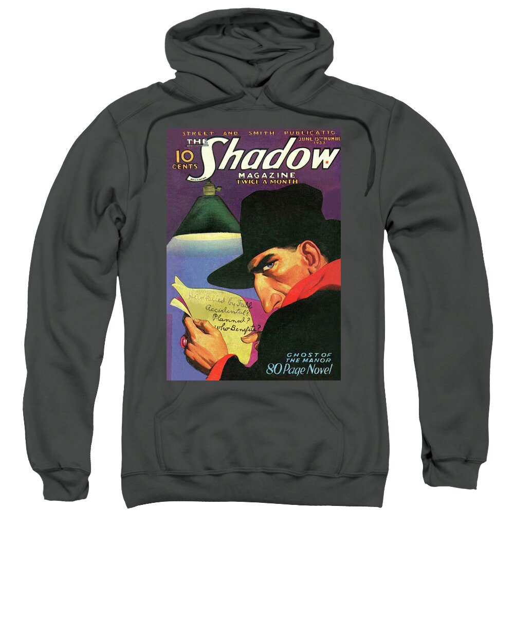 The Shadow Sweatshirt featuring the painting The Shadow Ghost of the Manor by Conde Nast