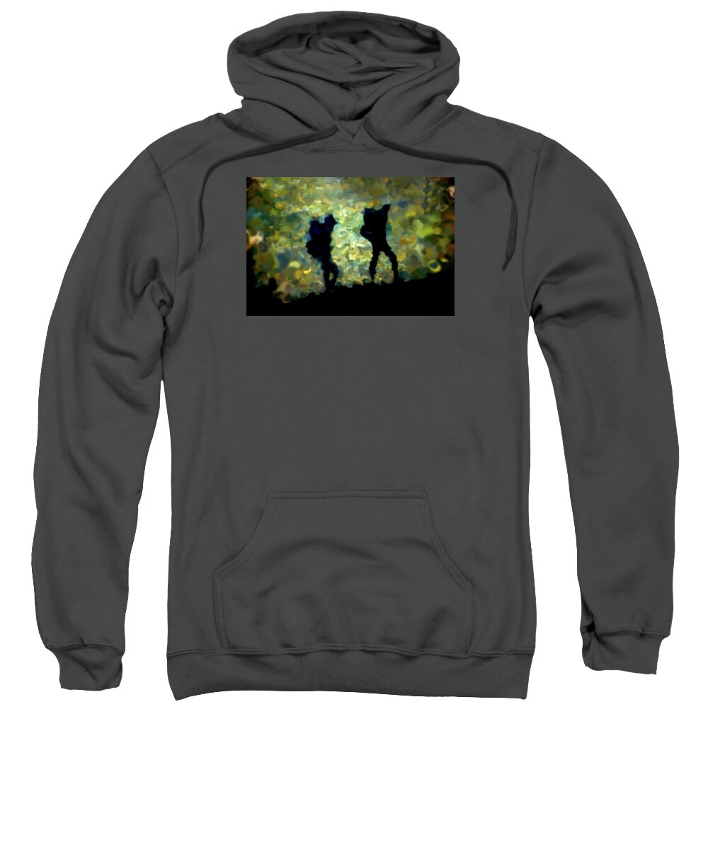 The Walkers Sweatshirt featuring the photograph The Shadowalkers by The Walkers