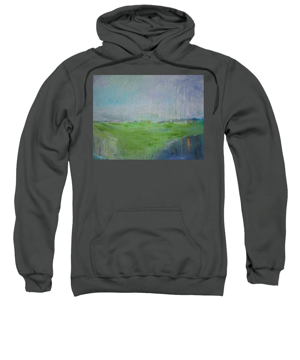 Abstract Sweatshirt featuring the painting The Sky is falling by Susan Esbensen