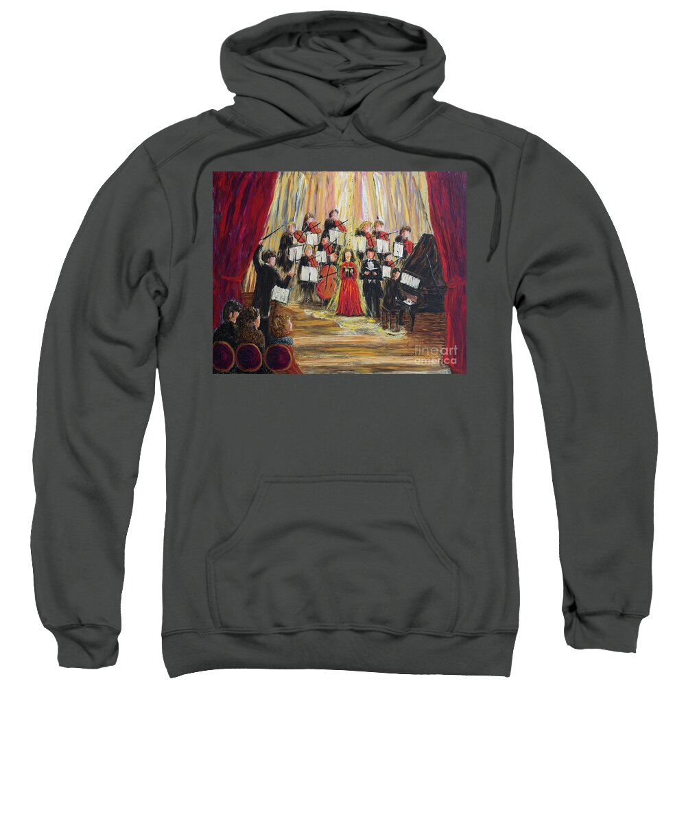 Artist Sweatshirt featuring the painting The Solo by Linda Donlin