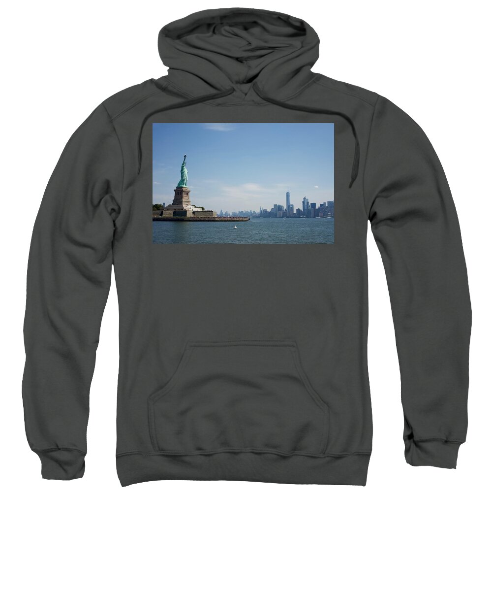 2016 New York Sweatshirt featuring the photograph The Statue of Liberty by Fumio Kawabata