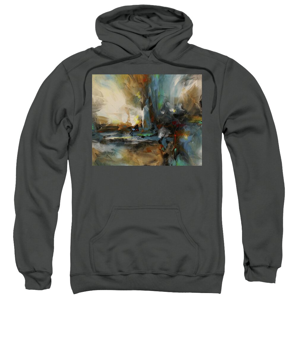 Abstract Sweatshirt featuring the painting The Storm by Michael Lang