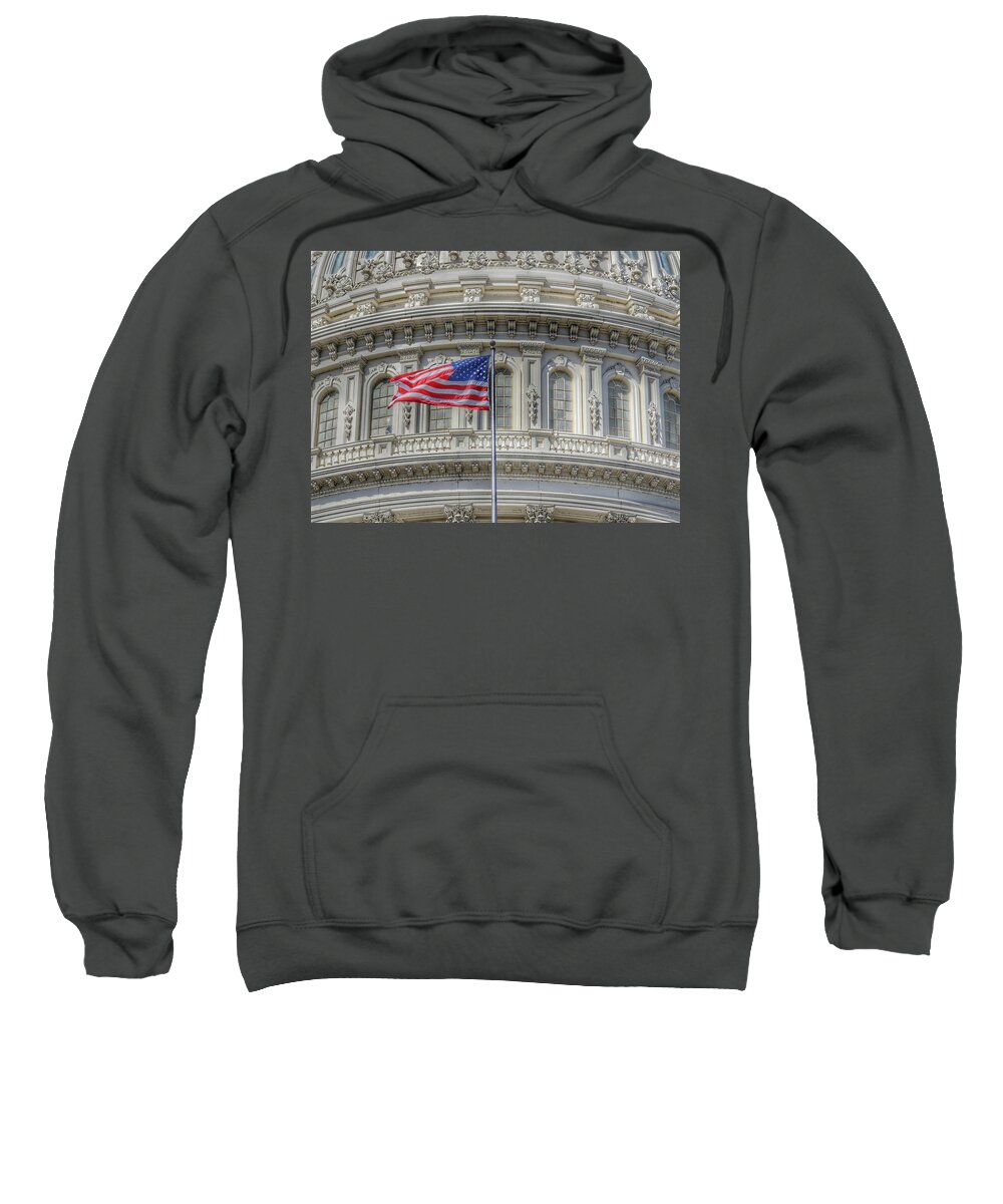 Capitol Sweatshirt featuring the photograph The US Capitol Building - Washington D.C. by Marianna Mills