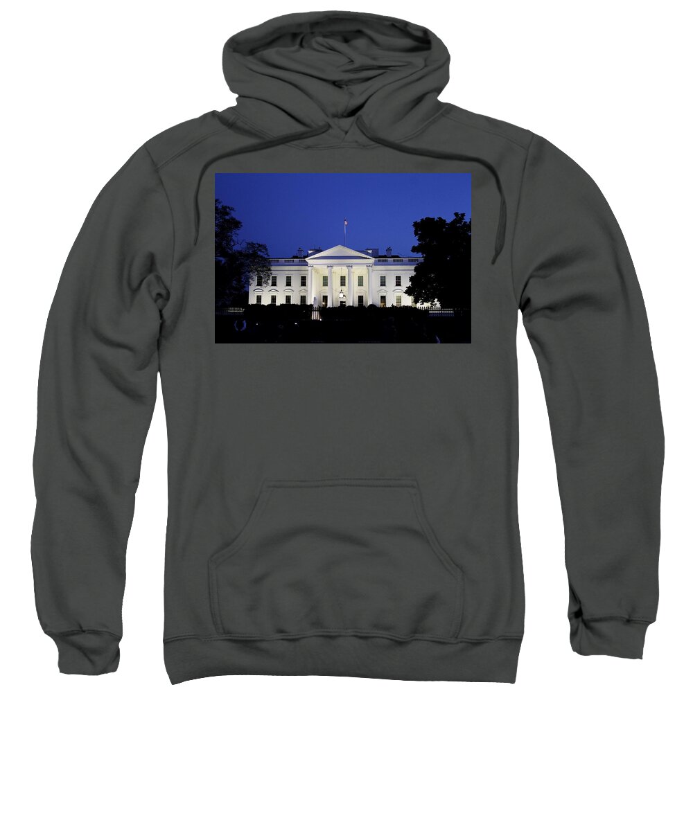 The White House Sweatshirt featuring the photograph The White House at Night by Jackson Pearson