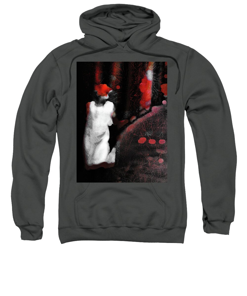 Woman Sweatshirt featuring the photograph The woman with the white dress by Gabi Hampe