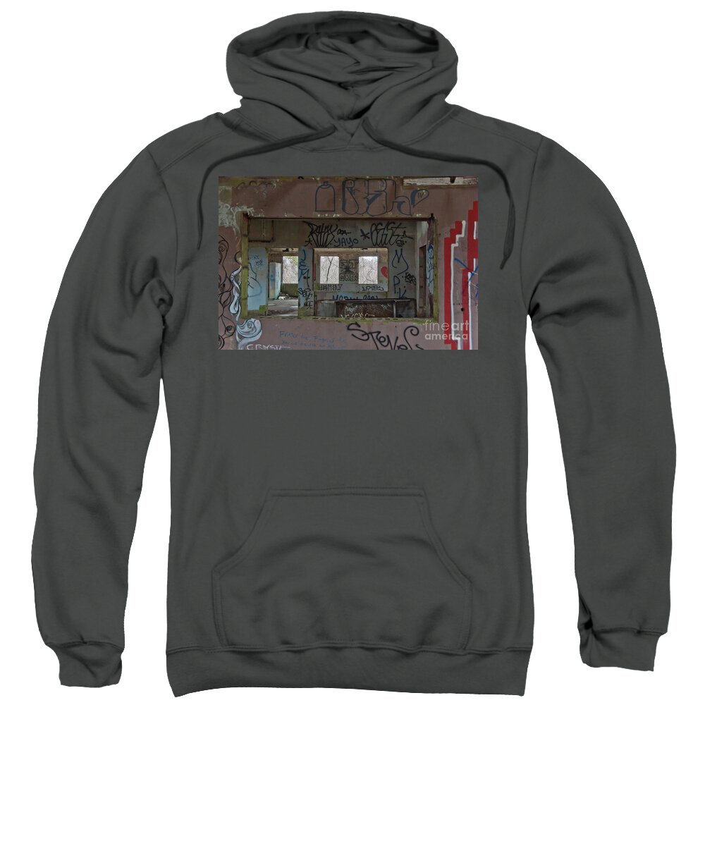 Urban Sweatshirt featuring the photograph Through A Window Darkly by Scott Evers