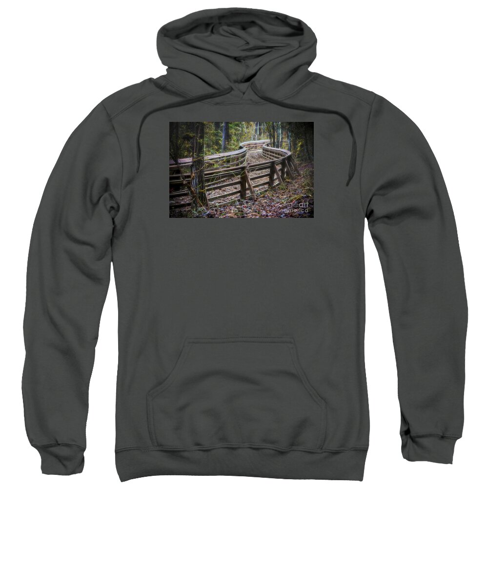 Pathway Sweatshirt featuring the photograph Through The Woods by Ken Johnson